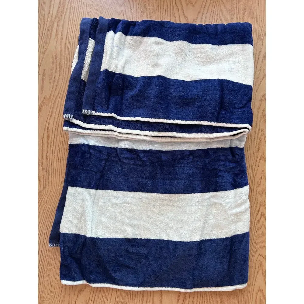 New Novia Collection Velour Jacquard Cabana Stripe Beach 🏖️Towel Cotton 30”x60”